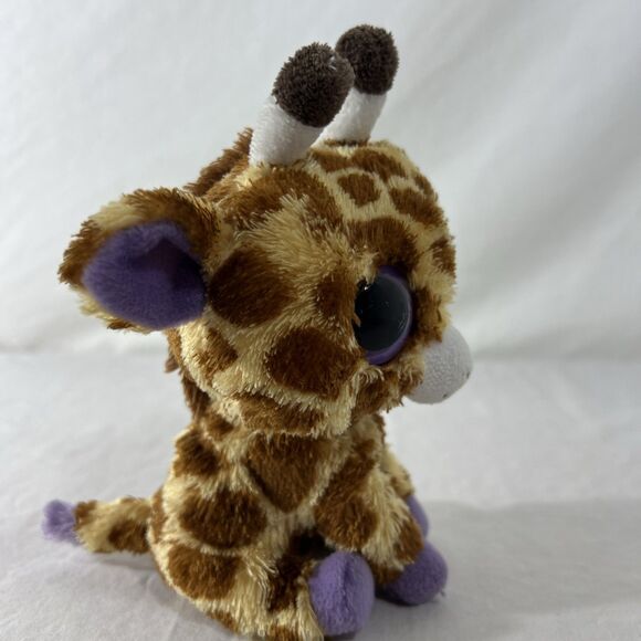 TY - Giraffe - Small - Purple Eyes - 6" - Safari - Picture 8 of 9